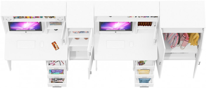 С-МД-СК9 Компоновка № 07, белый шагрень