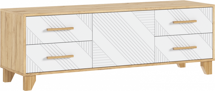 Ирис Тумба ТВ 1500, Браш Вайт/Дуб Крафт