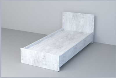 Эго Кровать арт.032 (0,9) (Бетон Светлый)