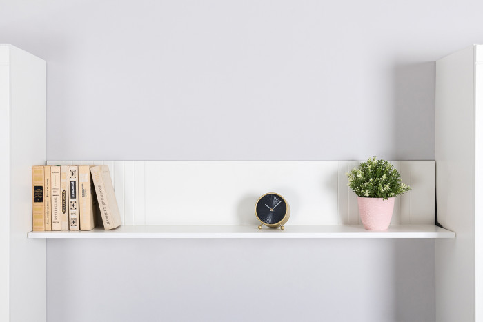 Валенсия Гостиная № 081, ЛДСП белый шагрень/МДФ белый шагрень