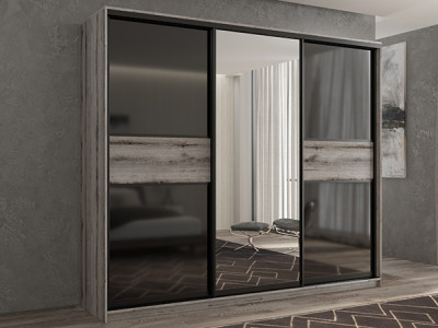 Шкаф-купе Кааппи 9 Эвок Окаменелый 200х45х230 см