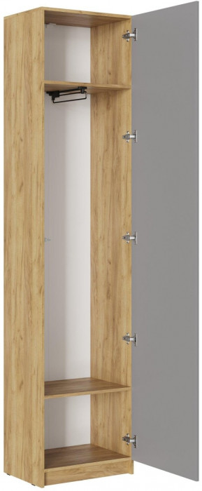 Модульная прихожая Роджинамиф, композиция 3 (Белый глянец, Дуб Крафт Золотой)