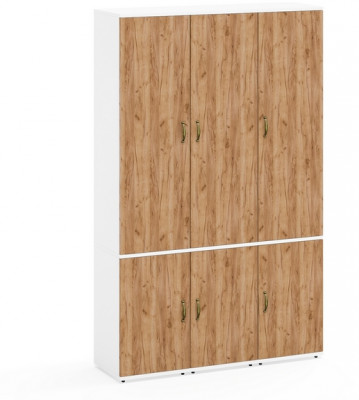 Лидер-8 Пенал МД 21Б 3 шт., белый шагрень/крафт золото