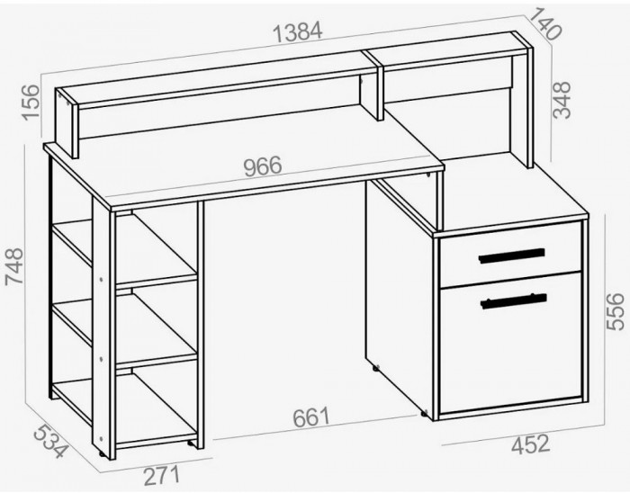 Стол компьютерный Лайф