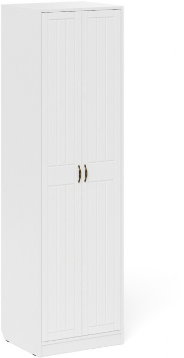 Прихожая П-6 Компоновка № 26, белая шагрень/фасады МДФ белое дерево фрезеровка прованс