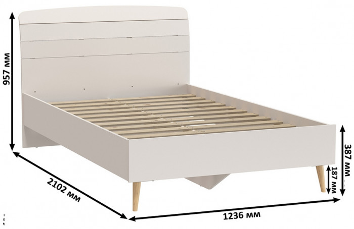 Афина Спальня 25-1200, кашемир серый