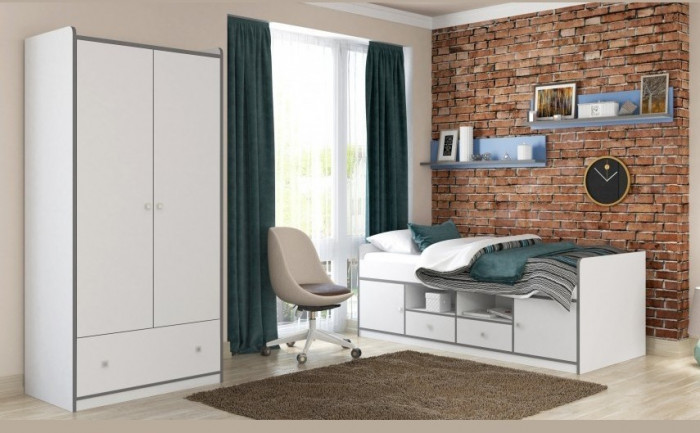 Модульная детская Дельта-Сильвер, композиция 2, белая