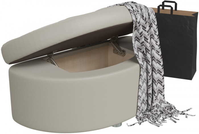 Банкетка 6-5115беж(БАШ) Луна, бежевая искусственная кожа (бежевый БАШ), ШхГхВ 83х41х43 см.