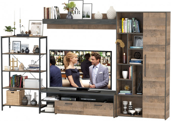 Трувор Гостиная 069, дуб гранж песочный/интра