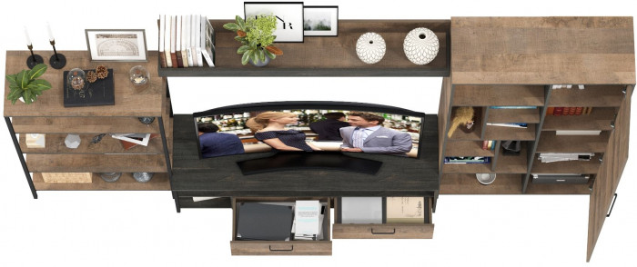 Трувор Гостиная 069, дуб гранж песочный/интра