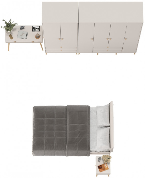 Афина Спальня 40-1200, цвет кашемир серый, сп.м. 1200х2000 мм., б/м, основание есть - фанера