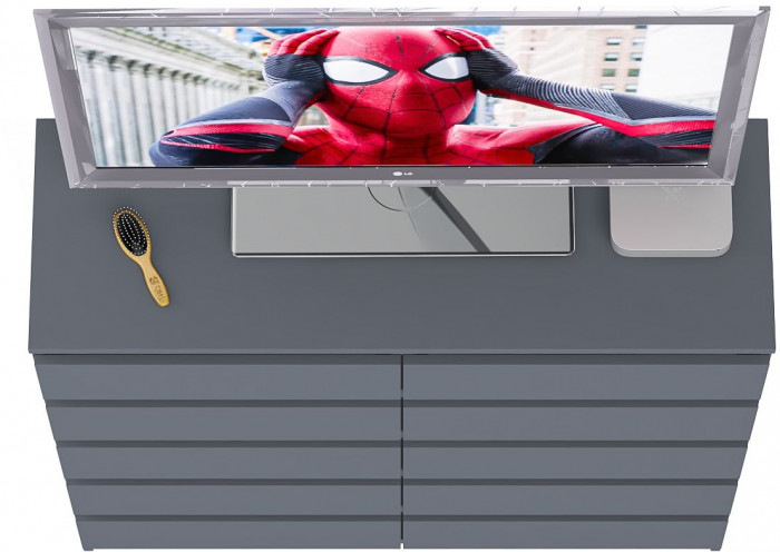 Мори Комод МК1200.10, цвет графит, ШхГхВ 120,4х41х115 см.