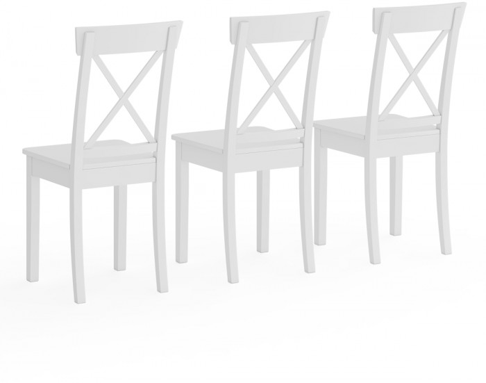 Три стула Мебель--24 Гольф-14 разборных, белый