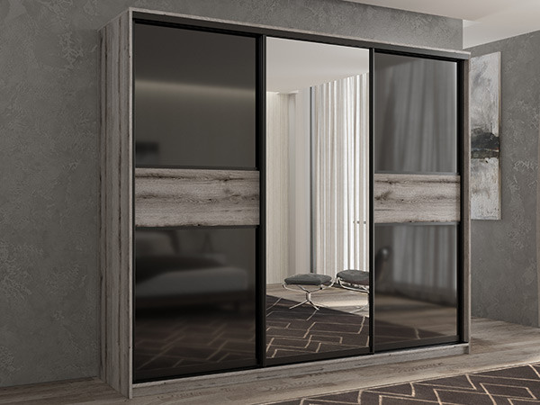 Шкаф-купе Кааппи 9 Эвок Окаменелый 210х60х230 см