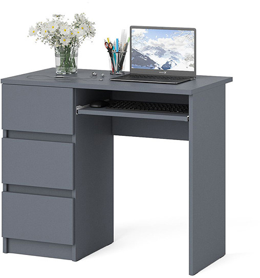 Мори компьютерный стол МС-6 левый, графит