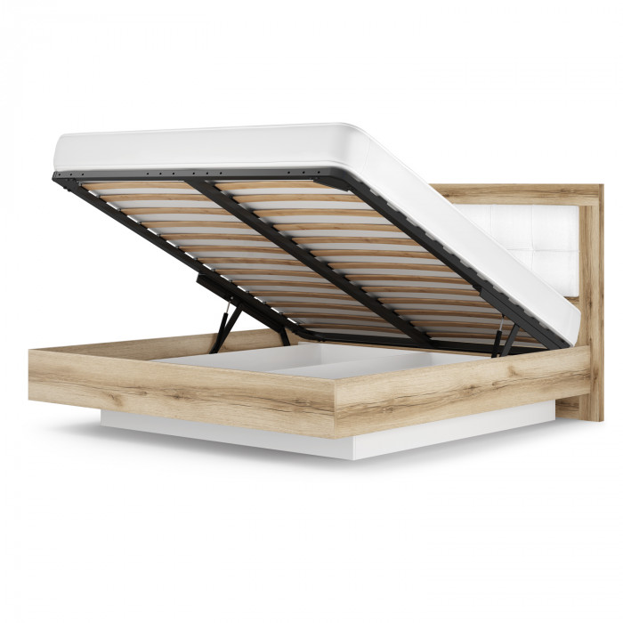 Кровать-5 с подъемным основанием 1600 экокожа Вега Скандинавия