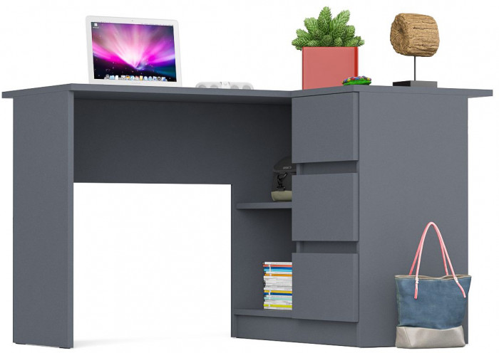 Мори компьютерный стол МС-16 правый, графит