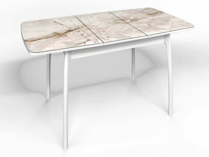 Стол СМ-4 Флорида опора массив изогнутая белый