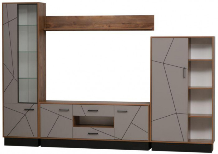 Шкаф-пенал Гамма 54.01-01 Правый Таксония/Грэй