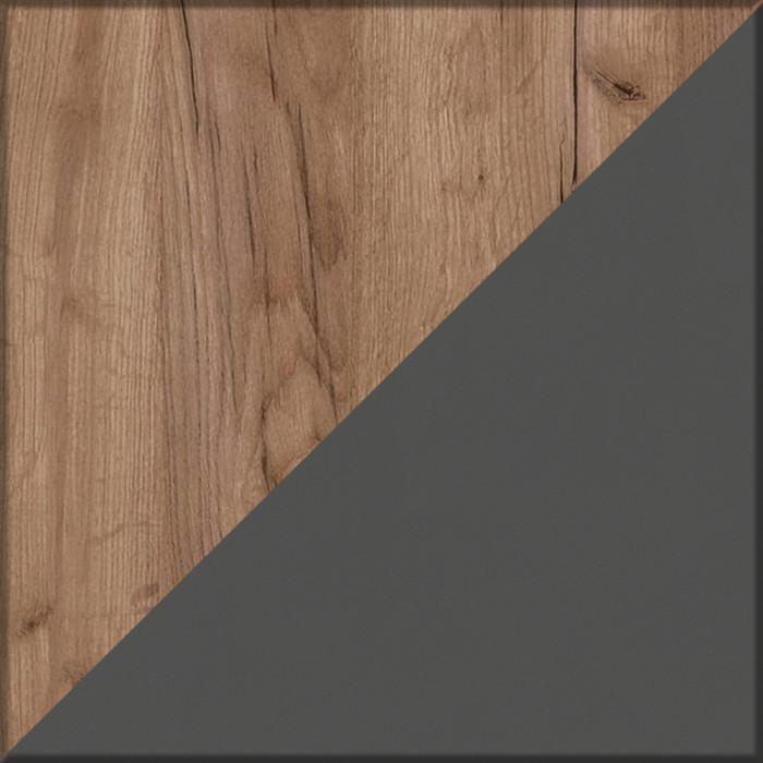 Прихожая Домино-мини + Шкаф для одежды Домино, дуб крафт табачный/графит