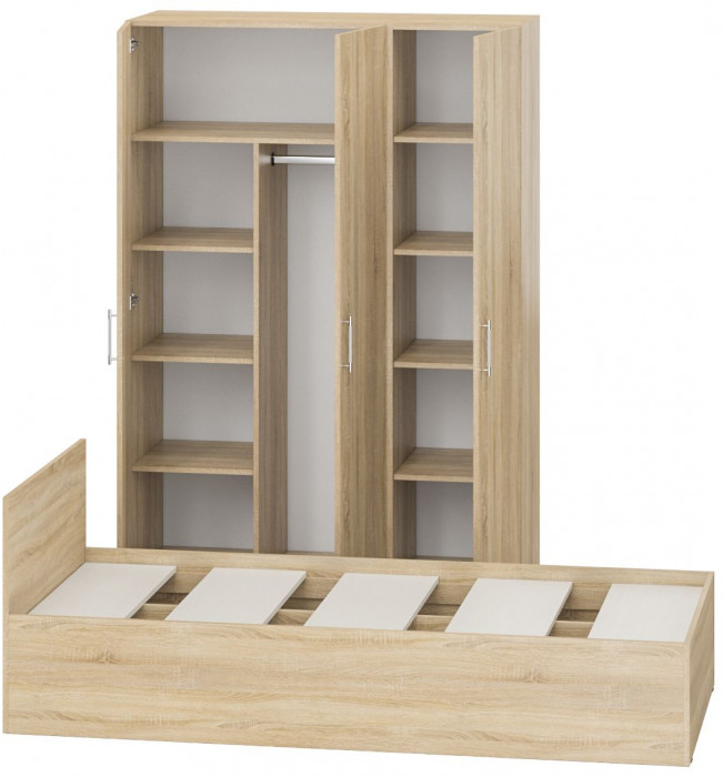 Спальня Стандарт 1-0900, дуб сонома