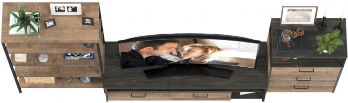 Трувор Гостиная 084, дуб гранж песочный/интра