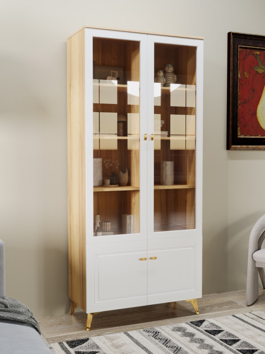 Шкаф-витрина 2-х дверная Вега Сапфир