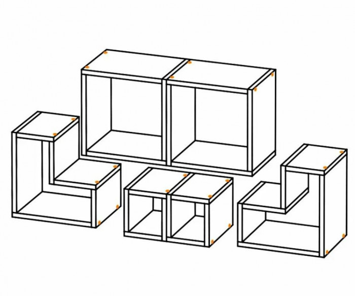 Полка "Смарт-1" ясень белый