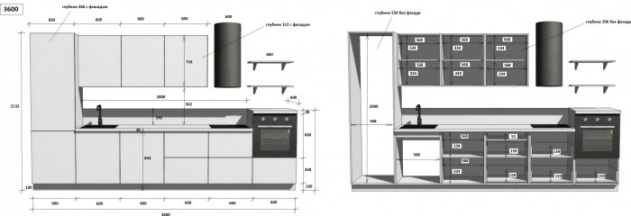 КГ 3600 ПВХ, Белый софт матовый Арника РМ в.11