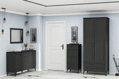 Модульная Прихожая Шарм, набор 5, Антрацит