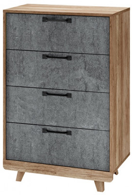 Комод "Мегаполис" КМ-02 Дуб каньон/M18 серый