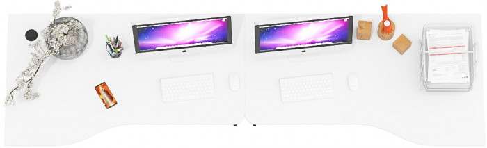 Два стола письменных С-МД-1-04, венге/белый шагрень