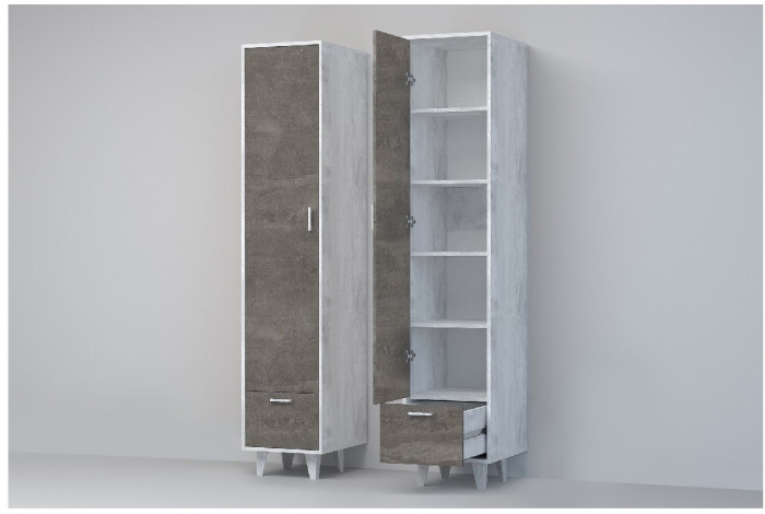 Эго Пенал П-1 НГ (Камень Темный/Бетон Светлый)