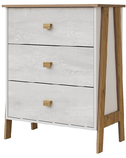 Модульная спальня "Скандинавия" - Бетон пайн светлый/Дуб наварра