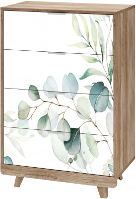 Комод "Мегаполис" КМ-02 Дуб каньон/фотопечать "Эвкалипт"