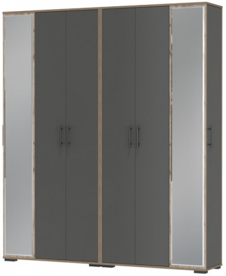 Две прихожих Домино-мини 2-3421дкт/граф, цвет дуб крафт табачный/графит, ШхГхВ 176х36х202 см.