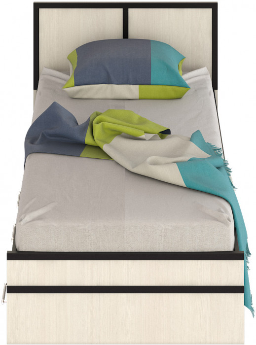 Сакура Кровать с ящиками 0900, венге/дуб лоредо