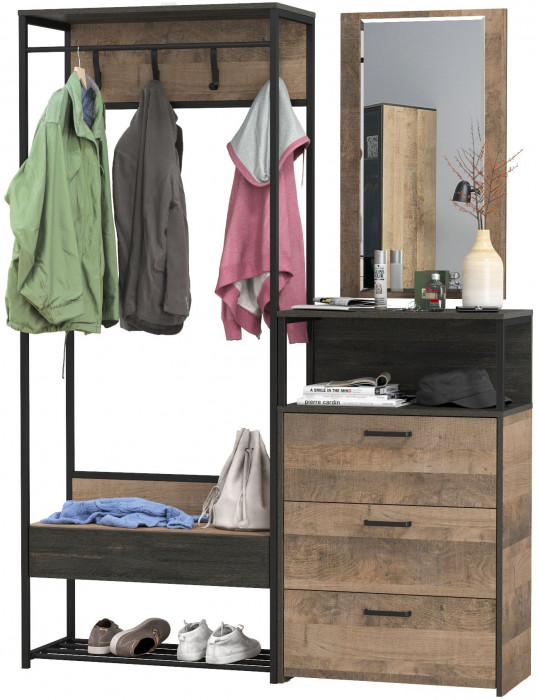 Трувор Прихожая 220, дуб гранж песочный/интра