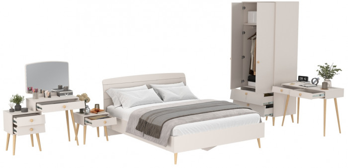 Афина Спальня 27-1600, кашемир серый