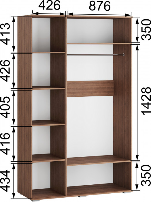 Модульная спальня Ричард, набор 1, Орех донской