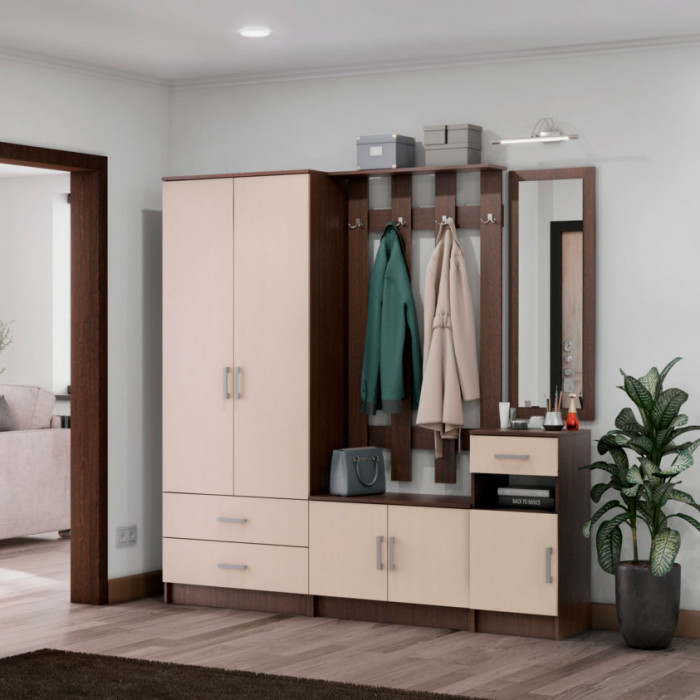 ШК-201 Машенька ЛДСП шкаф полка (600*2020*380) венге/дуб белфорт