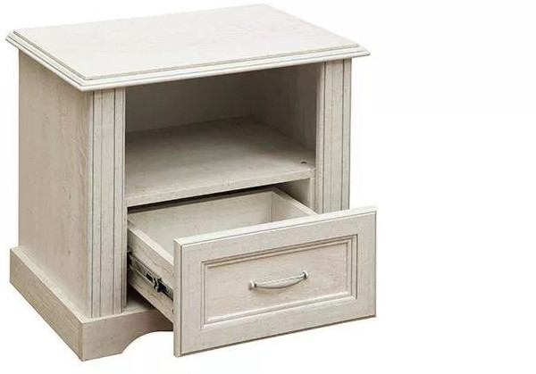 Тумба прикроватная Сохо 32.17 бетон белый/бетон патина