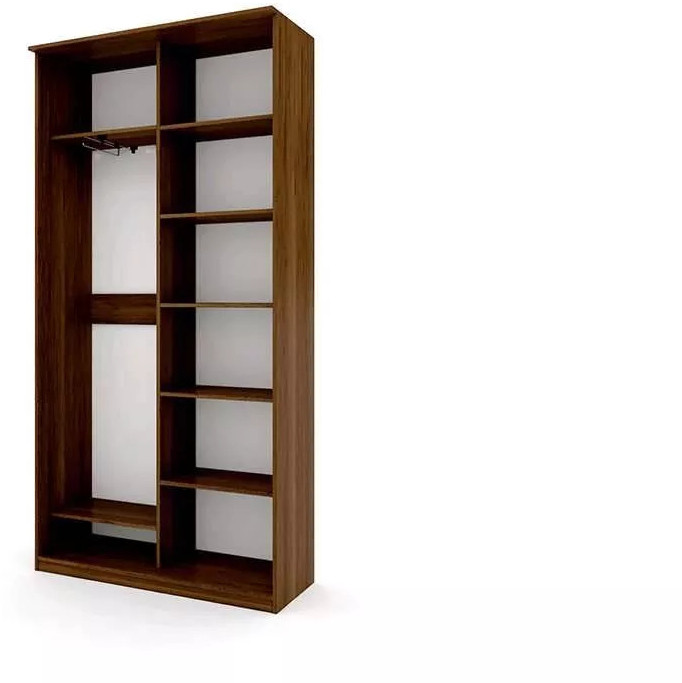 Шкаф купе Модерн 1190х450 2-х дверный 2-х секционный зеркальный с пескоструем №1 венге