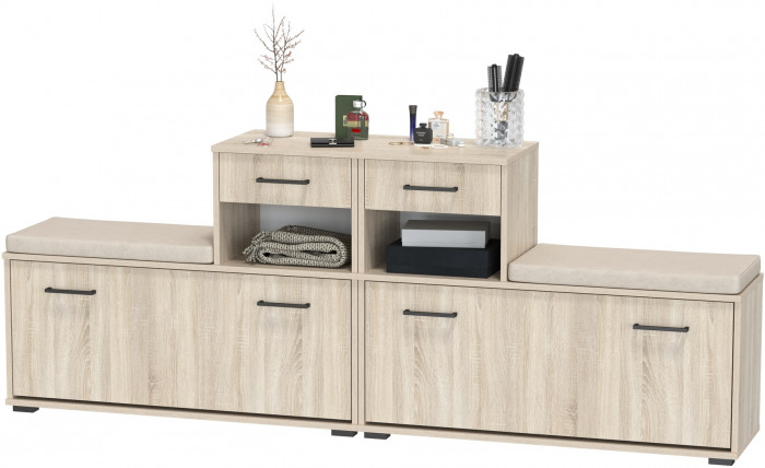 Лира ГК 2-0714+2-0714дубсон Тумба под обувь, дуб сонома