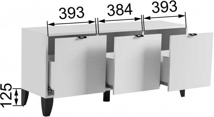 Гира Тумба для ТВ-техники ГТ-1 белый