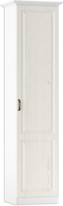 Ливерпуль Шкаф-пенал + карниз, цвет ясень ваниль/белый, ШхГхВ 50х41,4х220,3 см.(без учёта карниза), 58,2х43,5х223,5 см.(с карнизом), универс. сборка