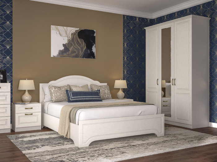 Ливерпуль Шкаф комбинированный 08.45 Н + карниз, цвет ясень ваниль/белый, ШхГхВ 150х55,3х220,3 см.(без карниза), 158,2х56,3х223,5 см.(с карнизом)