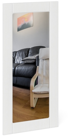 Прихожая П-6 Зеркало, МДФ белое дерево фрезеровка прованс