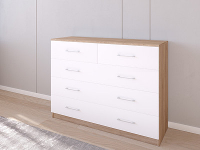 Комод 04/23 120х40х90 Сонома/Белый