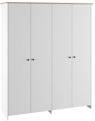 Шкаф четырехстворчатый Теодора, Белый